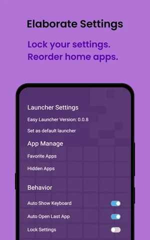 Easy Launcher  Minimal launcher